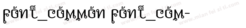 font_common font_com字体转换